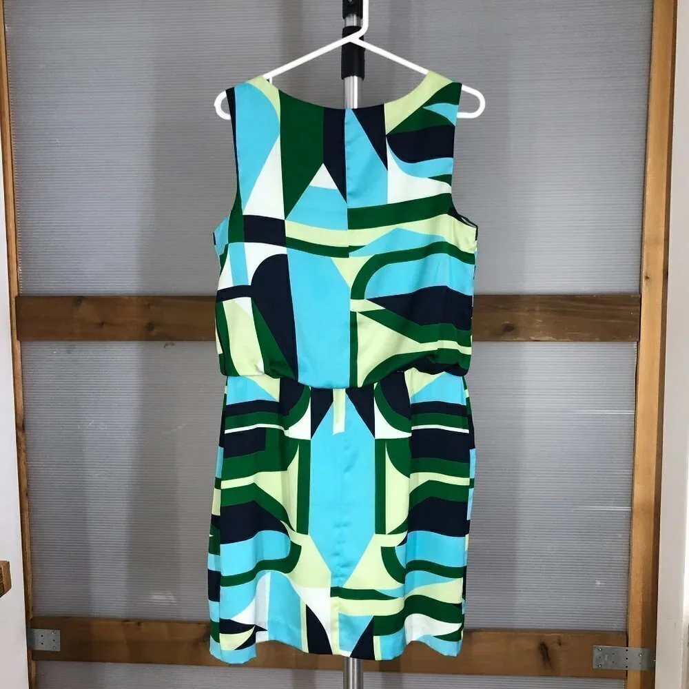 Ricki's Blue Green Yellow Geometric‎ Dress Sz 8 - Picture 7 of 12